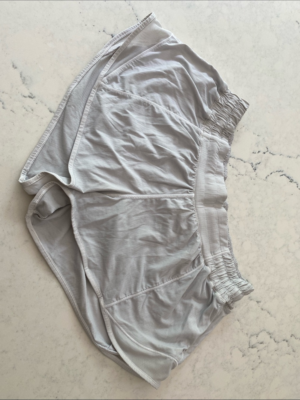 Women’s Lululemon Light Gray “Hotty Hot” Athletic Shorts - Size 8